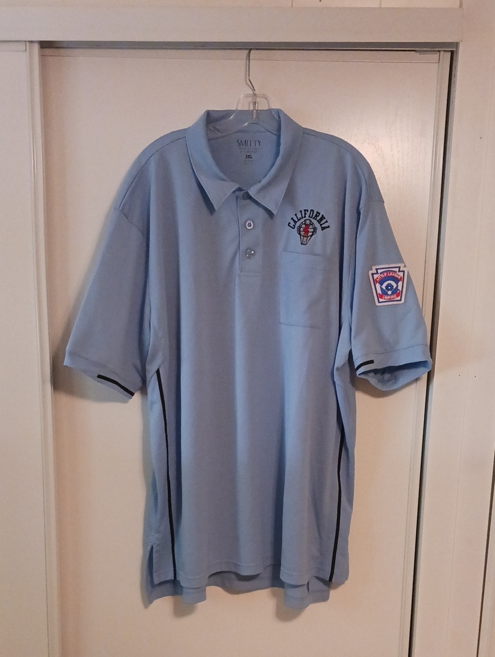 Men's Light Blue California Embroidered Polo Shirt